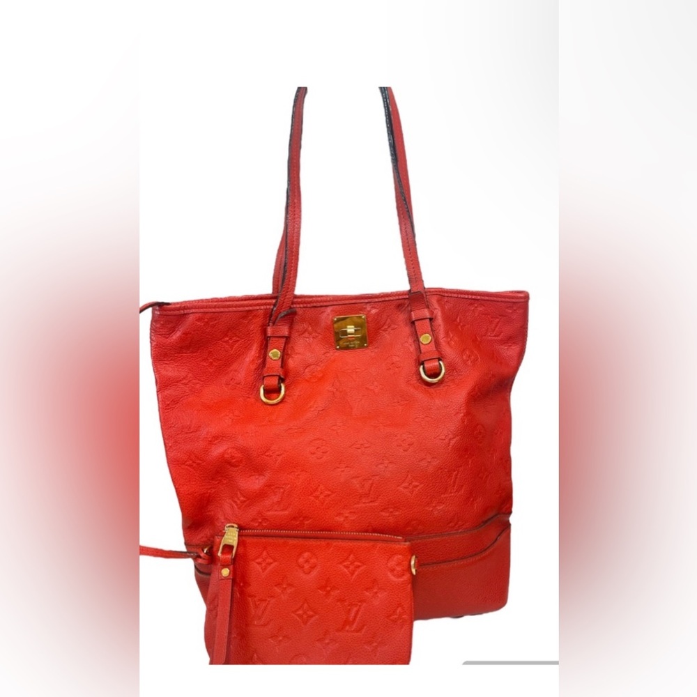 🔥🔥LV Citadine Leather Red Tote w Wristlet🔥🔥